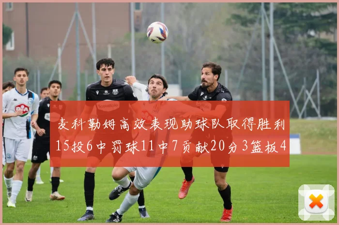 麦科勒姆高效表现助球队取得胜利15投6中罚球11中7贡献20分3篮板4助攻